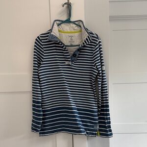 Joules Blue and White Striped Sweatshirt - Size 4